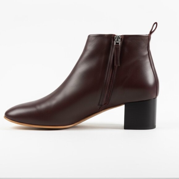 NIB Everlane Ankle Day Boot Woman's 11 Ankle Burgundy Soft Italian Leather - Picture 4 of 13